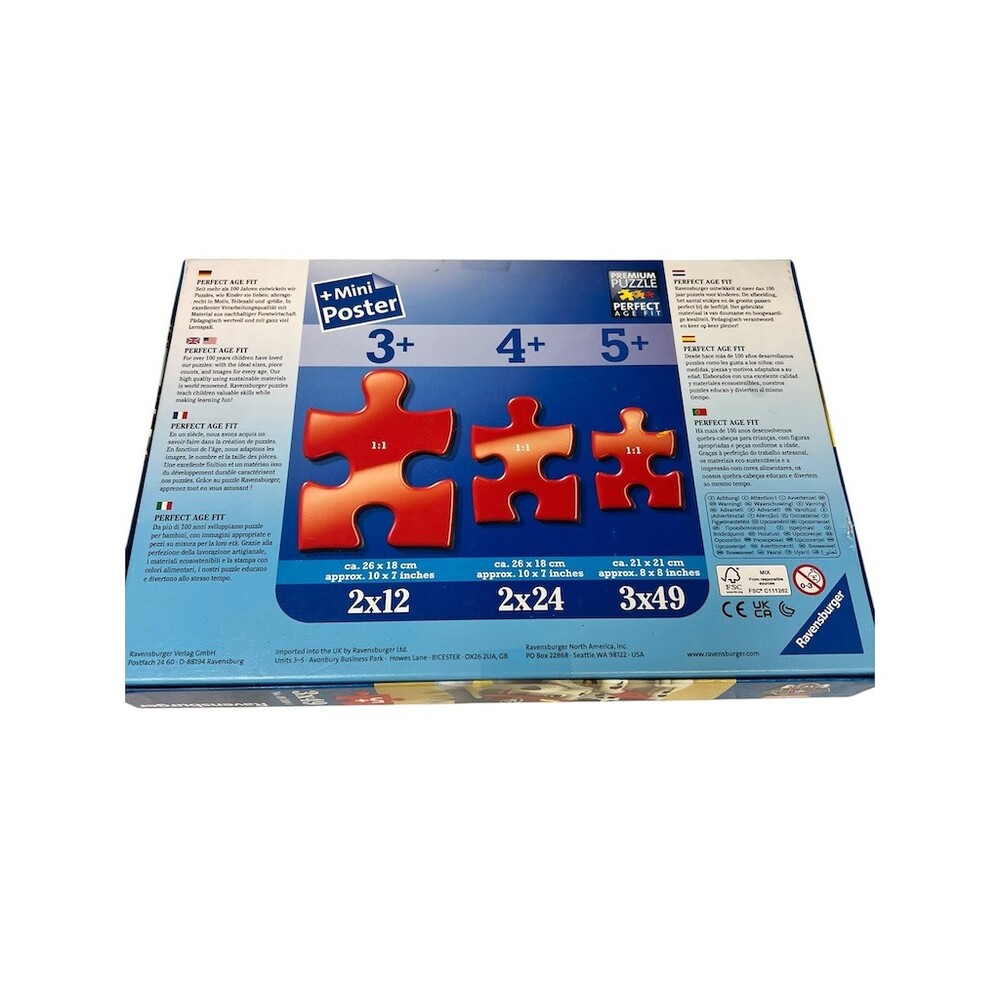 Ravensburger Paw Patrol Kids Jigsaw Puzzle Set 3-Pack 49 Piece Each Age 5+ - Picture 3 of 3